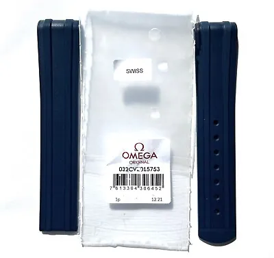 Original Omega Seamaster 20mm Blue Rubber Watch Band AND Deployment Buckle • $1008.28