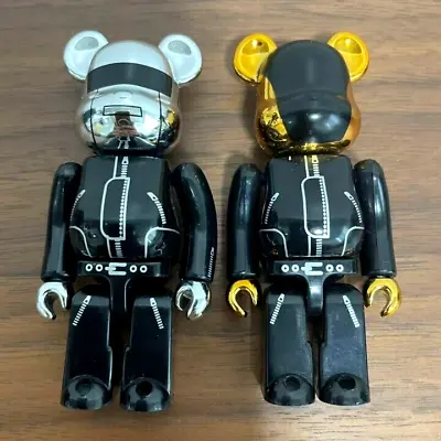 Bearbrick DAFT PUNK ALIVE 100% Gold Silver SET Lot 2 SET BE@RBRICK MEDICOM TOY • $194.99