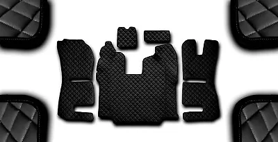 Dark Grey Eco Leather Floor Mats For Rhd Scania R 2013-2016 Recaro Susp. Seat • $196.72