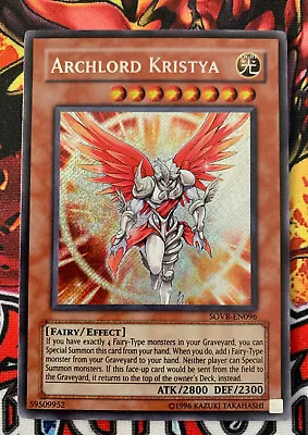 Archlord Kristya *PERFECT CONDITION* - SOVR EN096 - Secret Rare Card Yu-Gi-Oh! • $280