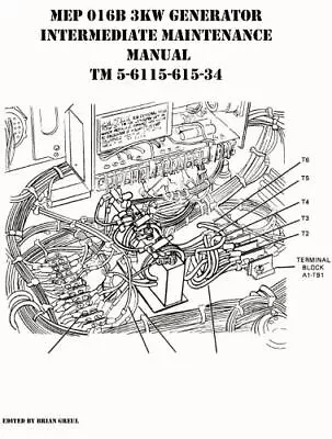 MEP 016B 3KW Generator Intermediate Maintenance Manual TM 5-6115-615-34 Bran... • $26.02