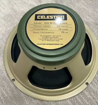 Celestion G12M Greenback 25W 12  Guitar Speaker 16 Ohm • $150