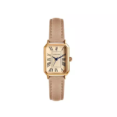 Ladies Square Roman Numeral Luxury Vintage Fashion Quartz Watch Fancy Beige Gift • $23.98