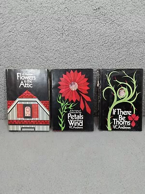 $37.26 • Buy VC ANDREWS Hardcover Flowers In The Attic/If There Be Thorns/Petals On Wind Lot 