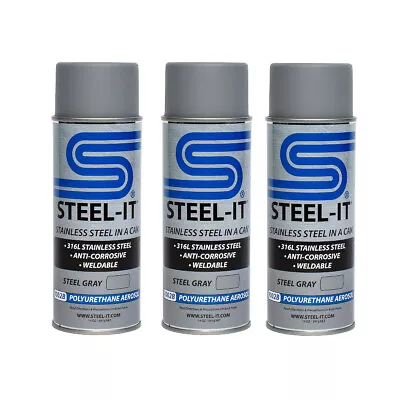 Stainless Steel Coatings INC. Steel-it Polyurethane 14oz Spray Can (Gray 3 ... • $107.97