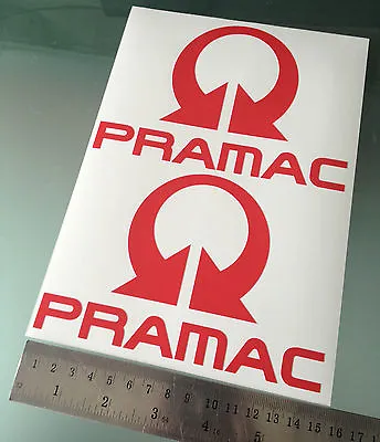 PRAMAC Decals / Stickers Moto GP Pramac Ducati Team Sponsor (150 X 100mm) X2 • $8.09