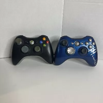 Lot Of 2 Microsoft Xbox 360 Wireless Controllers Untested No Battery Pack As Is • $19.95