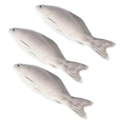  3 Pcs Artificial Fish Plastic Toy Rubber Toys Birthday Present • £5.53