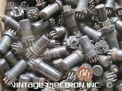 Lot (10) RANDOM 8 PIN METAL VACUUM TUBES - Radio/Ham/TV (Grab Bag Arts/Crafts) • $16.45