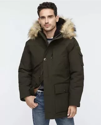 J.Crew Men's Nordic Collection Parka - Dark Cypress/Olive - Size Large • $149.97