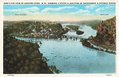 Harpers Ferry West Virginia Postcard 3 States Shenandoah Potomac   C1920s  K2 • $4.99