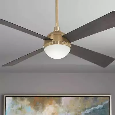 54  Minka Aire Orb Brushed Brass LED Ceiling Fan With Remote Control • $264.95