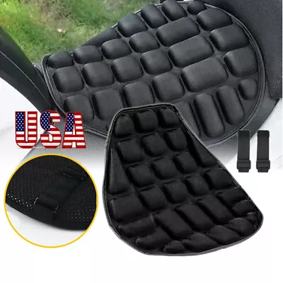 Motorcycle Gel Seat Cushion Comfort Pillow Pad Cover Pressure Relief Universal • $13.98