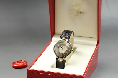 【Exc+5】 Cartier Must De 21 Van Thian 125000P Two Tone Women Qz Watch From Japan • $659.90