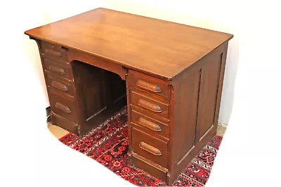Antique Oak Wood Desk 9 Drawer - Pick Up 92313 Calif. • $190