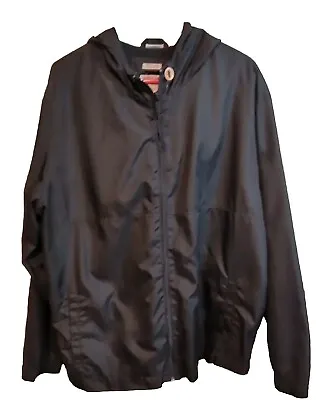 Mossimo Supply Co Utility Rain Jacket Waterproof Full Zip Hooded Black Size XL  • $9.99