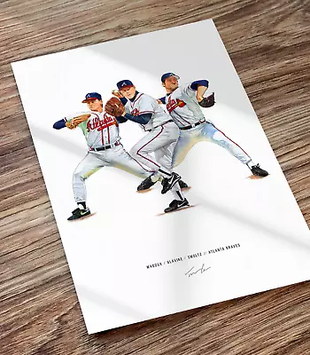 Atlanta Braves Greg Maddux John Smoltz Tom Glavine Print Poster Art Pitchers • $19