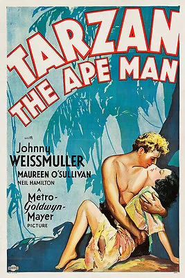Home Wall Art Print - Vintage Movie Film Poster - TARZAN APE MAN - A4A3A2A1 • $27.82