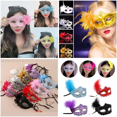 Glitter Masquerade Mask Stag Hen Party Balls Fancy Dress Mask Filigree Decor • $4.65