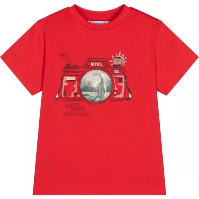 Mayoral Boys Red T-Shirt Dino/Camera • $18.75