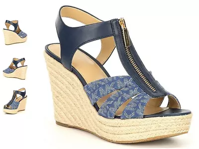 Michael Kors Berkley Denim Navy Wedge Espadrille Women's US Sizes 5.5-10/NEW!! • $59.95