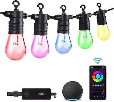 HBN 96Ft Outdoor Smart String Lights 30 BulbsWorks With Alexa/Google Home • $70.99