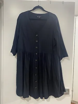 $0.99 • Buy Casual Black Button Up Dress Plus Size 16+