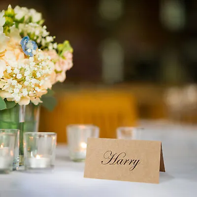 £3.95 • Buy 50/100PCS White Place Name Cards Party Wedding Meeting Table Setting Pure Color