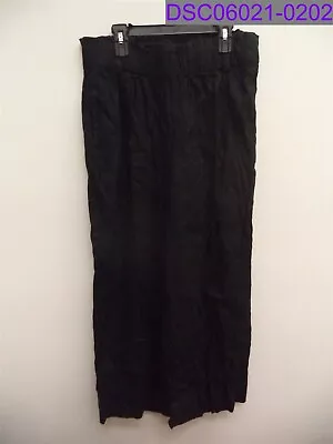 Women Size Small J. Jill Linen Stretch Black Pant 24  Inseam • $22.47