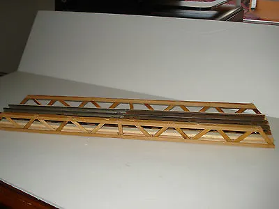 LIONEL O SCALE RAILROAD VINTAGE  WOOD BRIDGE  SPAN 14  X 4  Wide X 1-1/4  High • $15.99