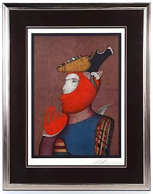C'1981 MIHAIL CHEMIAKIN ANGEL IN MASK Hand Signed Limited Ed 104/300 Lithograph • $1450