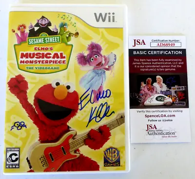 Kevin Clash Signed Elmo's Musical Monsterpiece Nintendo Wii Video Game JSA COA • $149.99