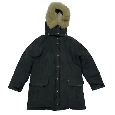 Ralph Lauren Denim & Supply Parka DOWN Men’s Size L Black Faux Fur Hood Trim • $100