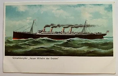 C1900s Ship Postcard Pvt Mailing Card N. German Lloyd Kaiser Wilhelm Der Grosse • $12.99