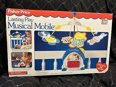 Vintage FISHER PRICE Lasting Play Baby Mobile Musical Lighted Music Box Animals • $34.98