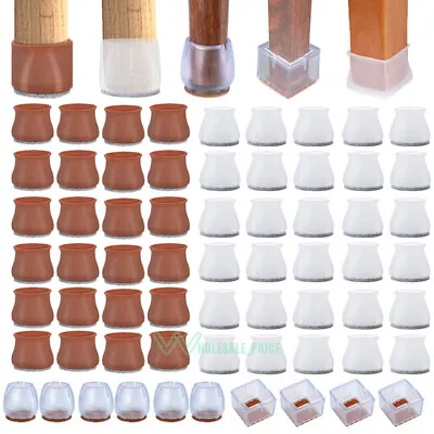 32Pcs Furniture Protectors Silicone Chair Leg Caps Feet Cover Pads Table Floor • $13.09