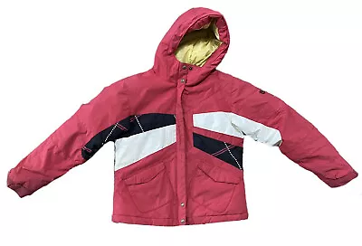 Columbia Girls Winter Coat Pink Colorful Insulated Hooded Jacket 14/16 • $15.30