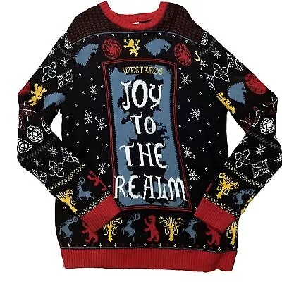 Game Of Thrones  Joy To The Realm  Christmas Sweater Mens Size Medium XL • $14.99