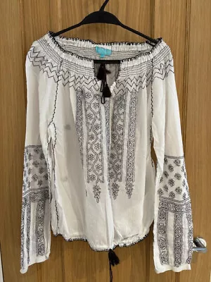 Melissa Odabash Gypsy Peasant Cotton Summer Beach Coverup - Size L • £35