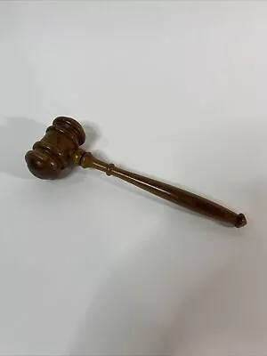 Vintage Wood Wooden Gavel Wood Judge Auctioneer Mallet 10'' Long Meeting Hammer • $19.97