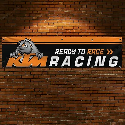 KTM Racing Banner Flag 2x8Ft Car Show Garage Motorcycle Man Cave Wall Decor Sign • $17.95