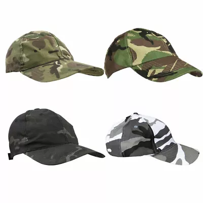 Army Hat Combat Military Style Tactical Cadet Baseball Cap MTP Camo Snow Urban • £6.23