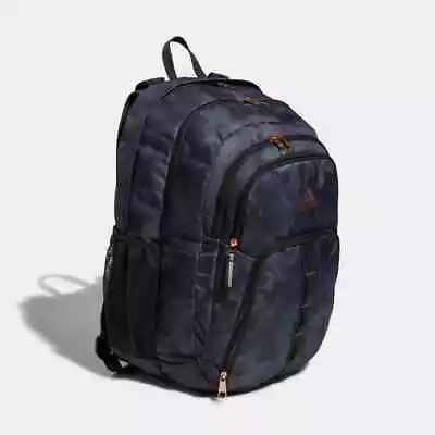 Adidas Prime XL Backpack Grey Carbon Copper Black Padded Travel School Zip Bag • $58.50