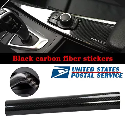 5D Waterproof Carbon Fiber Vinyl Car Wrap Sheet Roll Film Sticker Decal Paper BL • $7.99