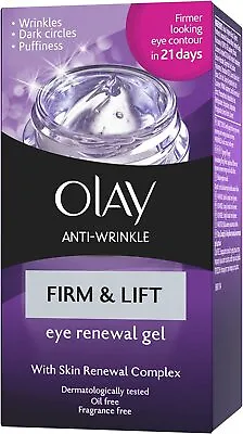 $31.19 • Buy Olay Anti-Wrinkle Firm And Lift Anti-Ageing Eye Renewal Gel-15 Ml