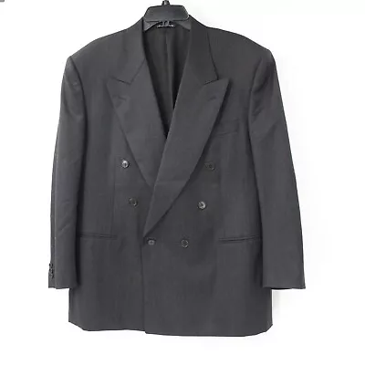 VTG Canali Sport Coat Men's 42C 46  Chest Double Breasted Peak Lapel Pure Wool • $99.99