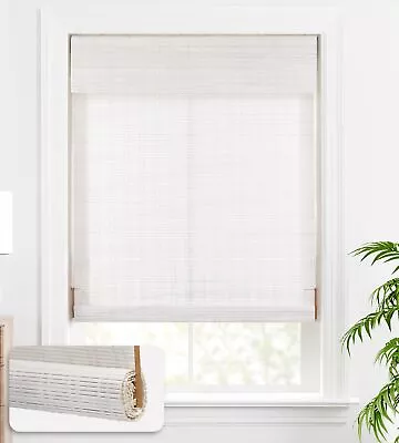 Cordless Bamboo Blinds Bamboo Roll Up Shades For Windows Light Filtering Wo... • $73.31