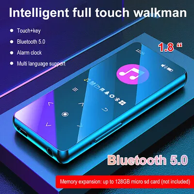 1.8  MP3 Player Bluetooth 5.0 Touch Screen Sport Lossless Sound HIFI Music FM • $21.92