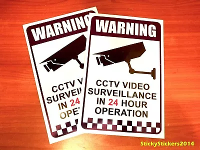 2 PK Warning CCTV Security Video Surveillance Camera 200x300mm Plastic SIGN • $9.99