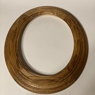 Vintage Oak Wood Oval Frame • $25.95